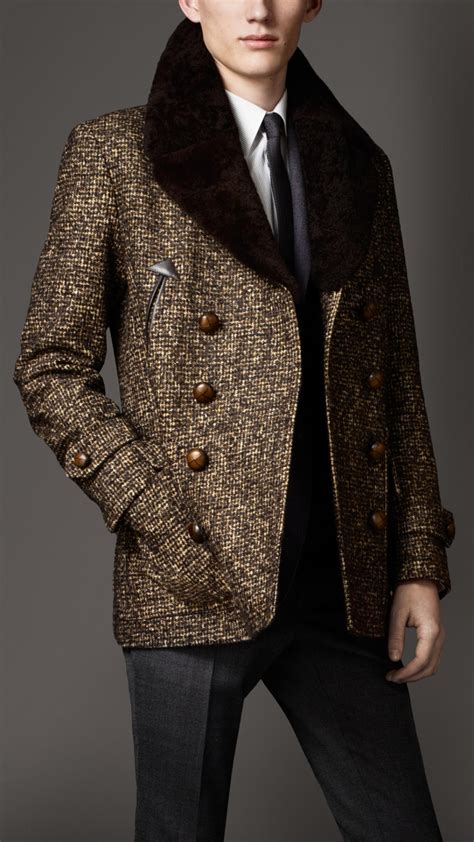 macys burberry pea coat|burberry male coat.